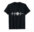 Soccer Football Lover Heartbeat Coach T-Shirt - Trendy Graphic Unisex