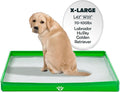 MEEXPAWS Dog Pee Pad Holder Foldable, Puppy Pad Holder Liner Base High Side, Dog Litter Box Indoor 44’’x33’’, Training Leak-Proof Easy Clean