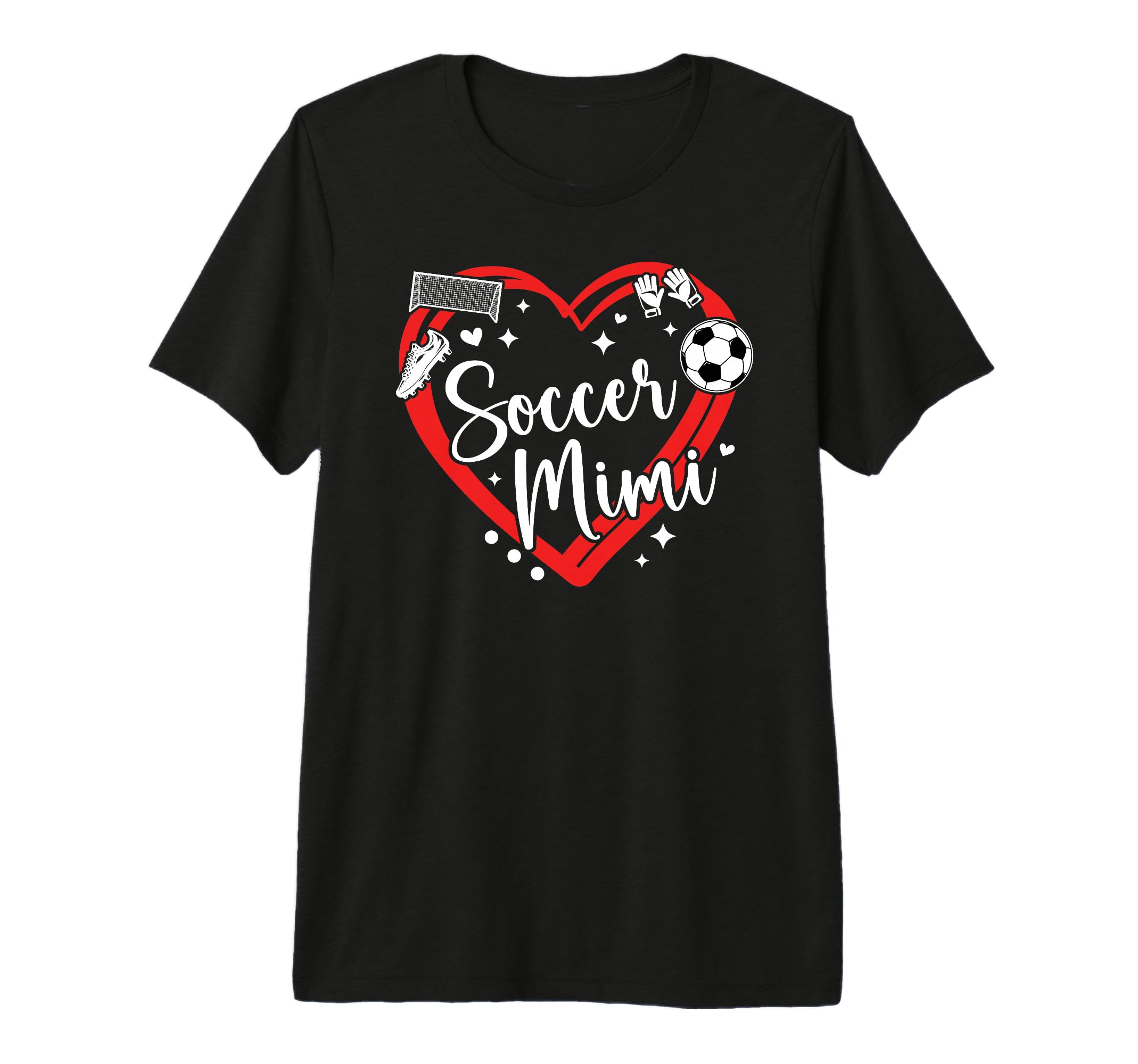 Soccer Mimi Grandma Heart Mimi Soccer T-Shirt - Trendy Graphic for Adults