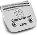 1Pack 10 Blade Dog Groomg Blades Compatible with Pet Clipper/Oster A5/Wahl KM Series Dog Clipper,Ceramic Blade & Stainless Steel Blade