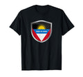 Antigua Flag Badge Soccer Fans T-Shirt - Novelty Apparel for Adults
