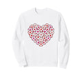 Heart Shaped Soccer Ball Pattern Sweatshirt - Minimalist Print for Adults