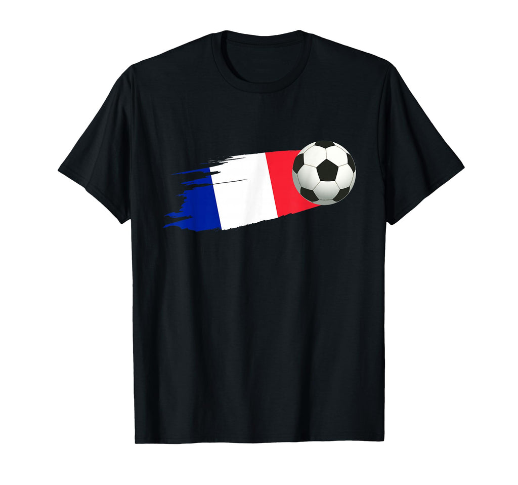 France Soccer Ball France Flag Jersey T-Shirt - Novelty Apparel Men Women