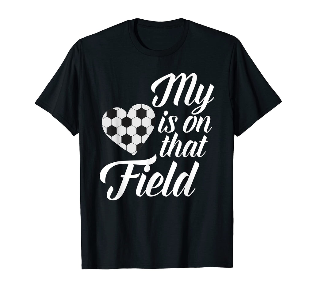 Proud Soccer Parents My Heart Is T-Shirt - Fun Novelty Design for Adults