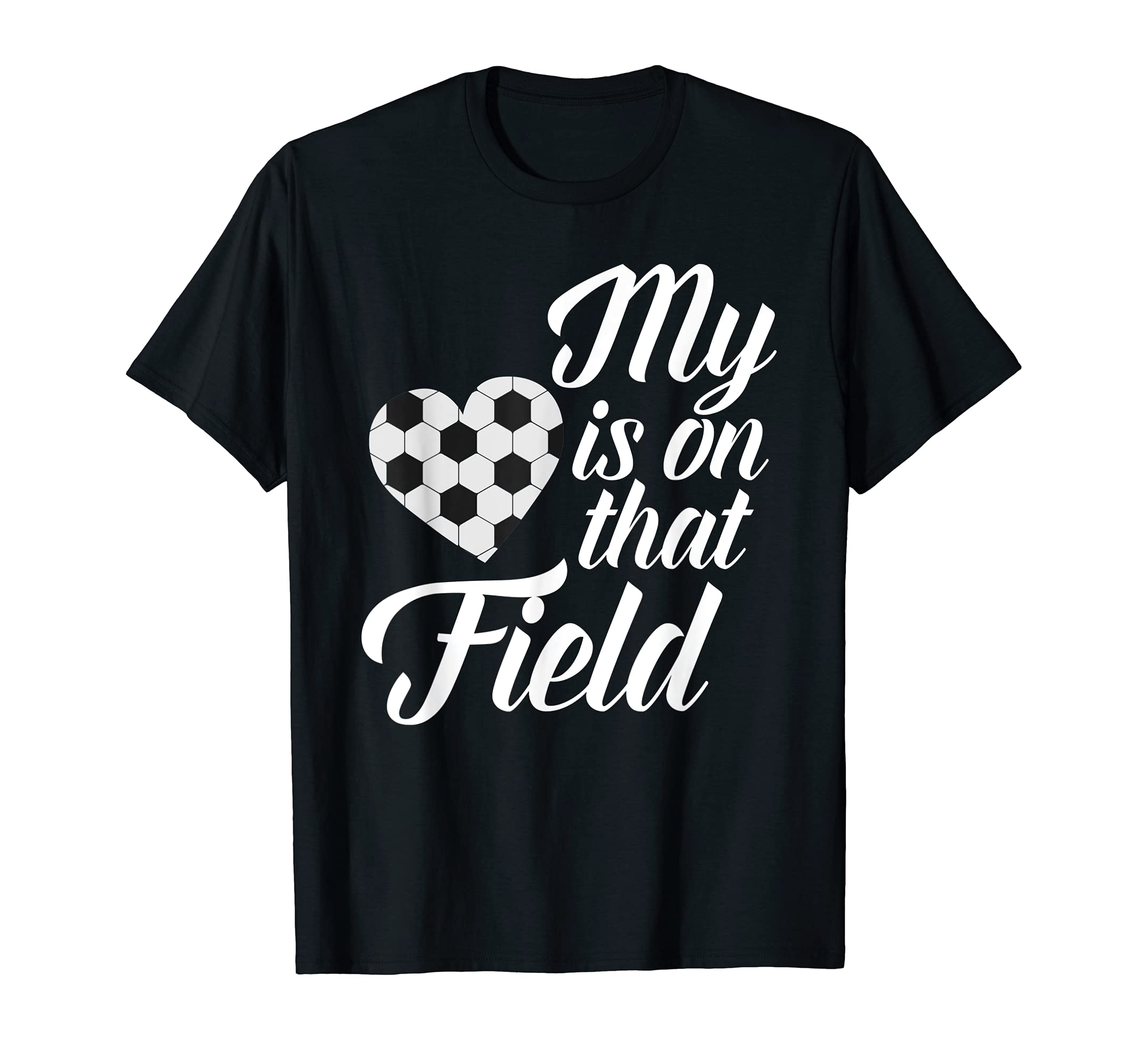 Proud Soccer Parents My Heart Is T-Shirt - Fun Novelty Design for Adults