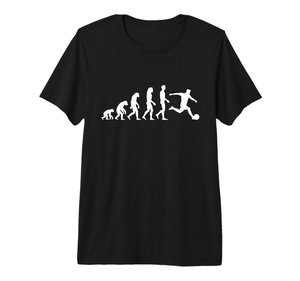 Soccer Player Evolution Funny Football T-Shirt - Novelty Apparel Unisex