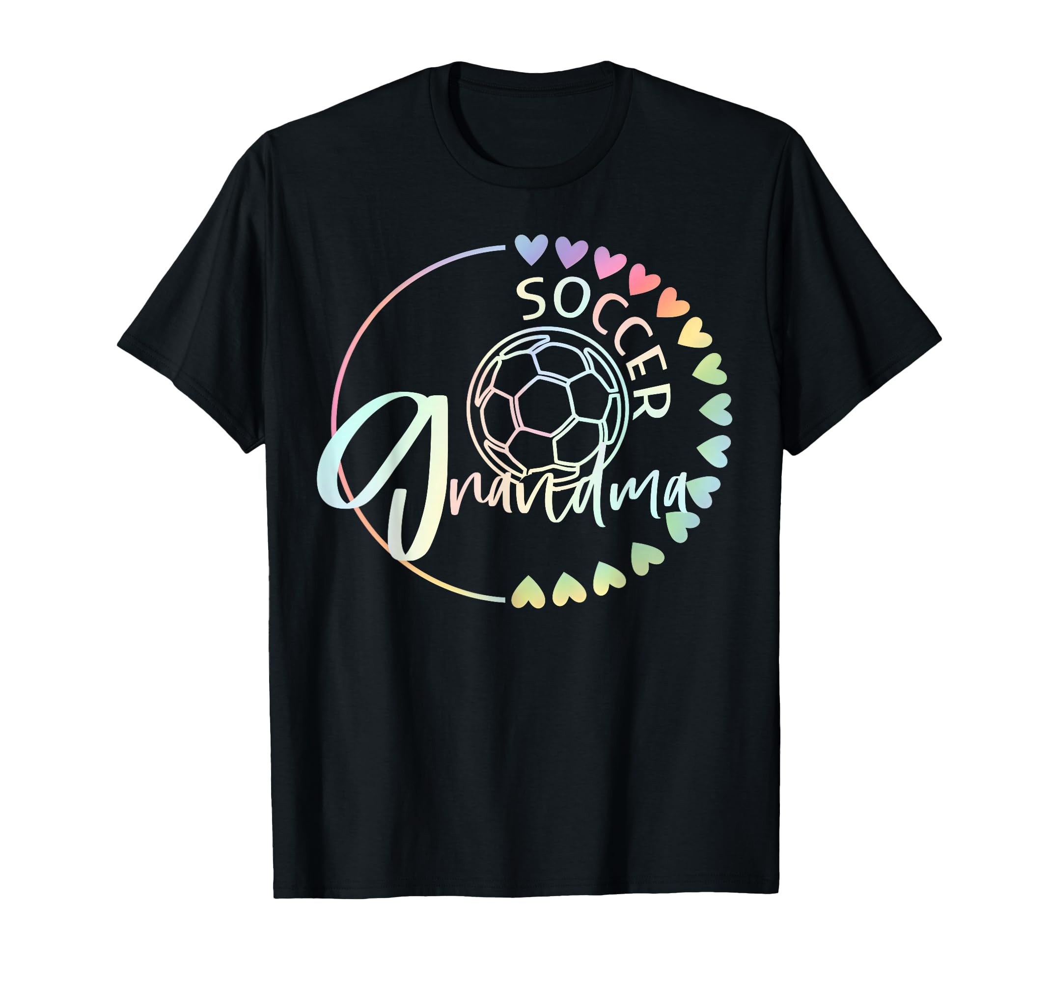 Soccer Grandma Nana Gigi Heart Tie Dye T-Shirt - Trendy Graphic for Adults