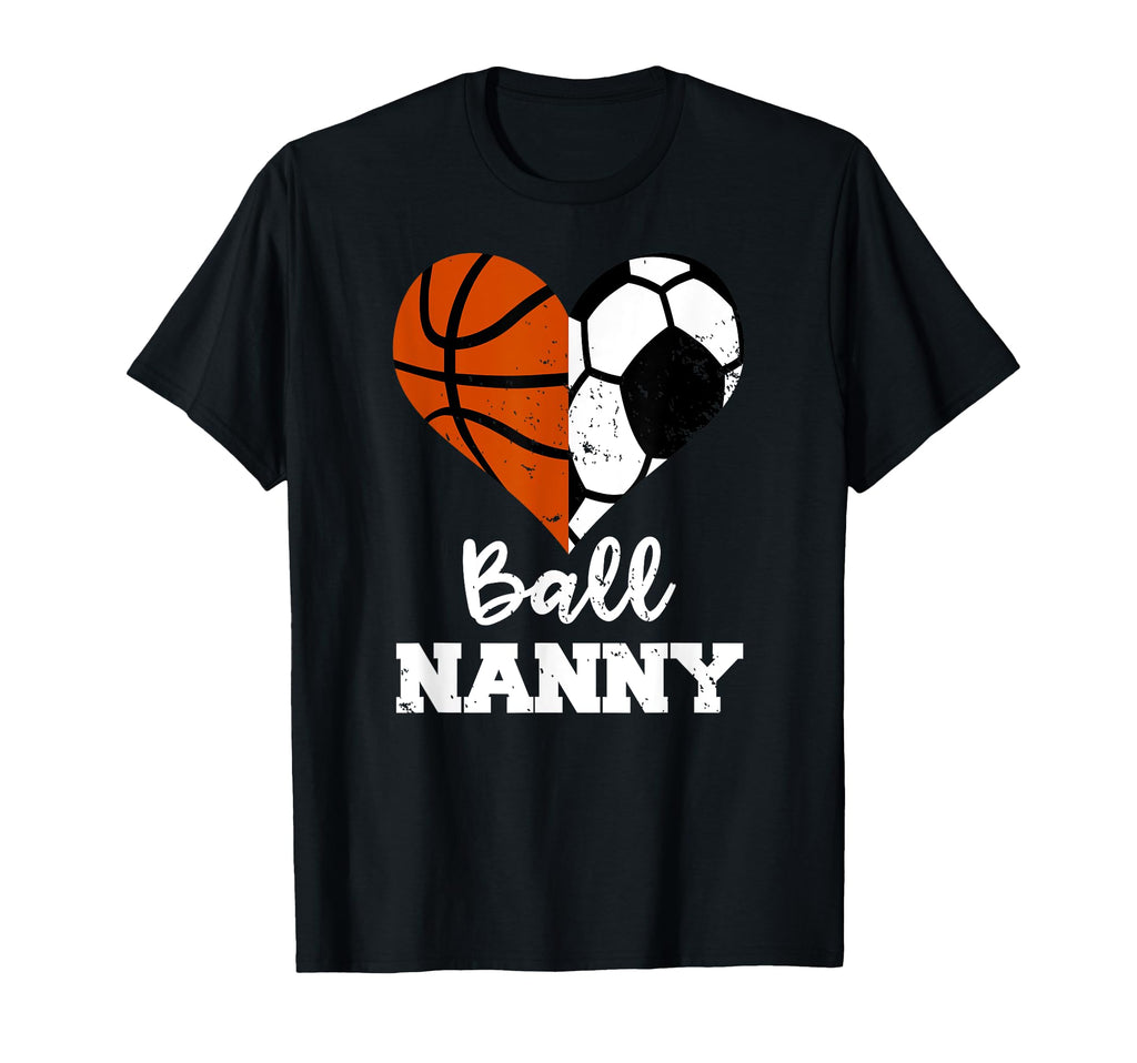 Ball Nanny Heart Funny Soccer T-Shirt - Streetwear Style for Adults