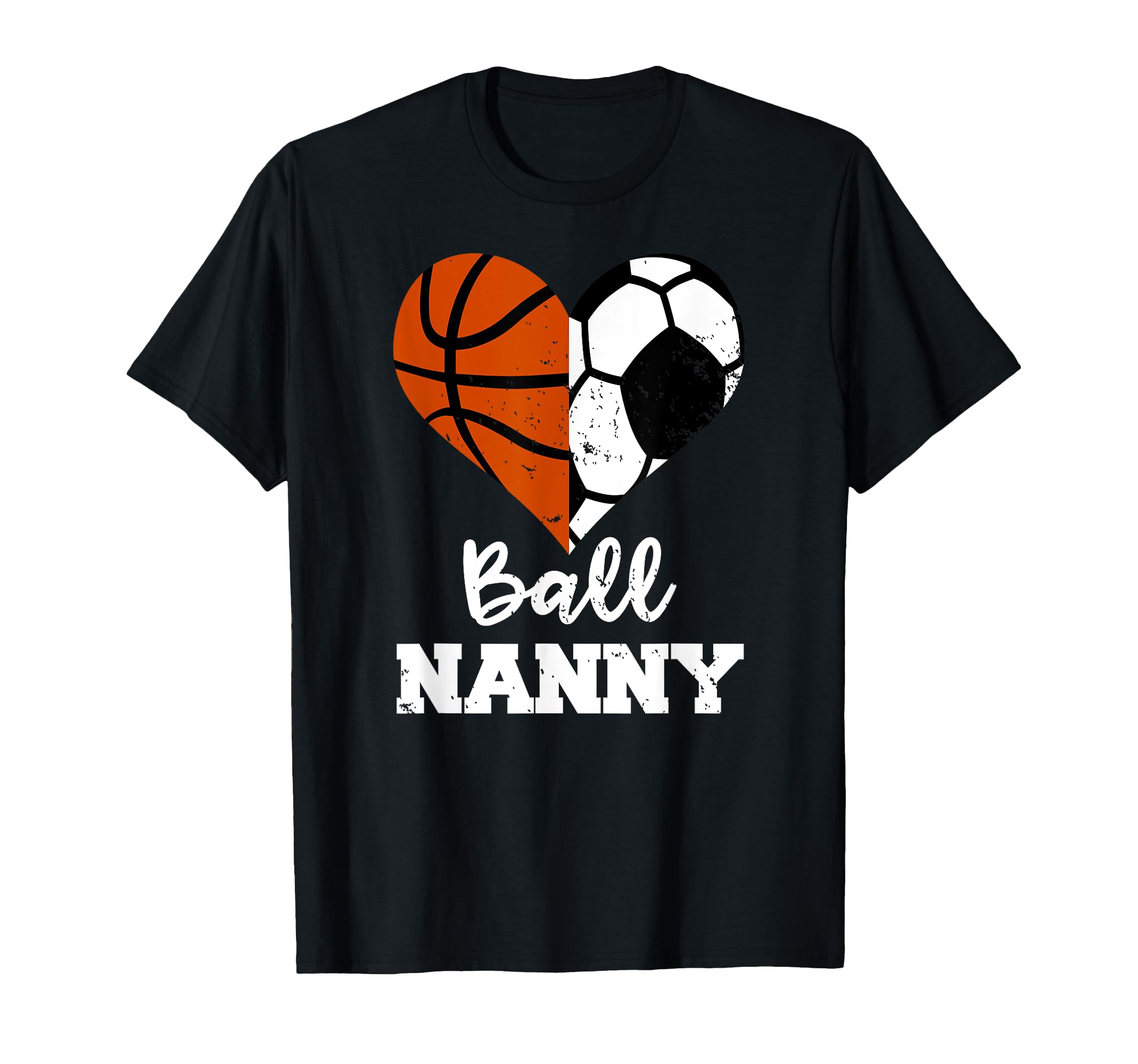Ball Nanny Heart Funny Soccer T-Shirt - Streetwear Style for Adults