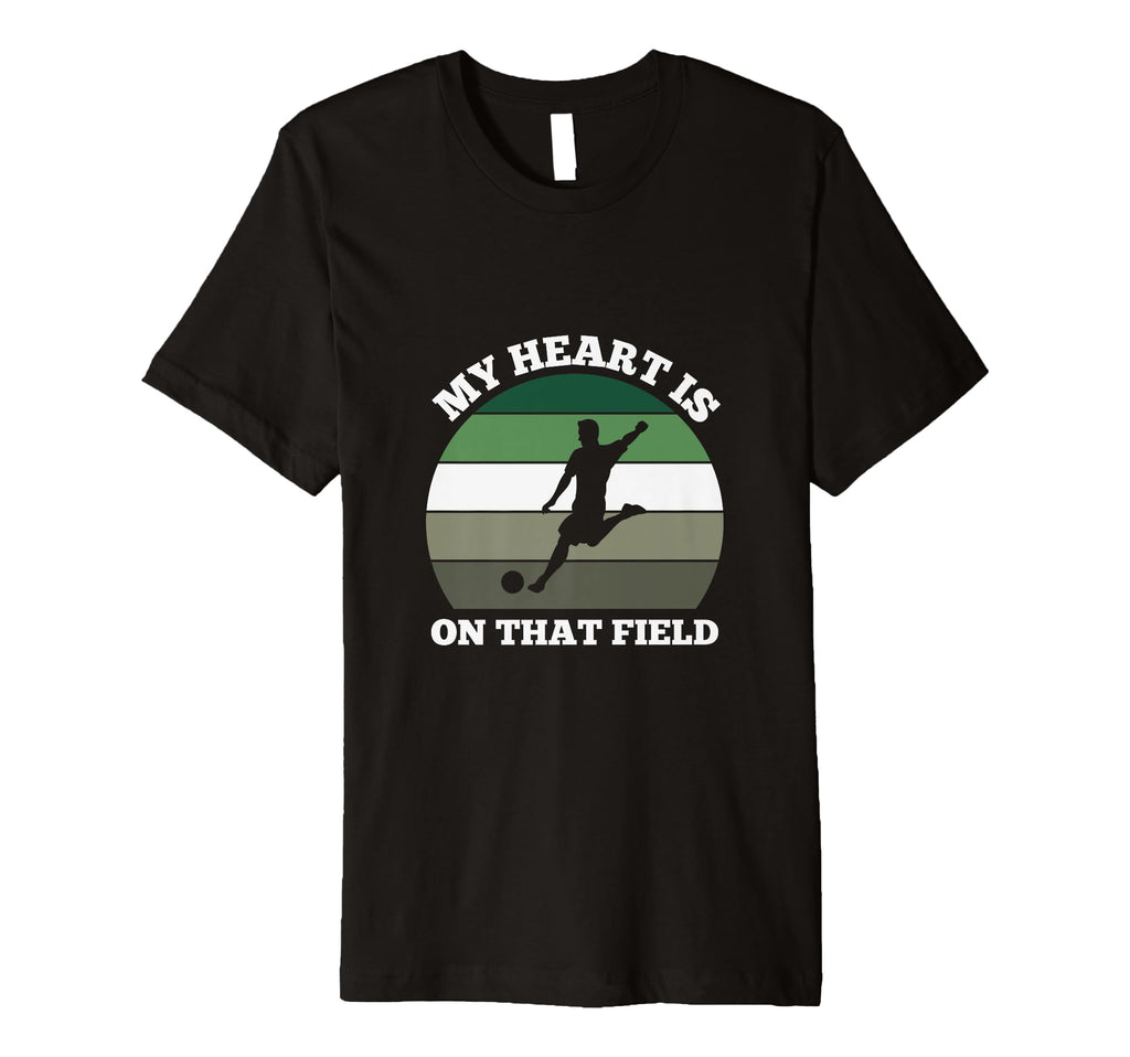 Soccer Player Heart That Field T-Shirt - Casual Everyday Wear Men Women