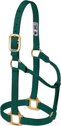 Weaver Equine Nylon Horse Halter, Triple-Ply Cheek Design, Original Non Adjustable Halters for Horses, Equine Tack,Average Size, Black