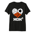 Mom Cubed Mom3 Mom Three Volleyball T-Shirt - Aesthetic Graphic for Adults