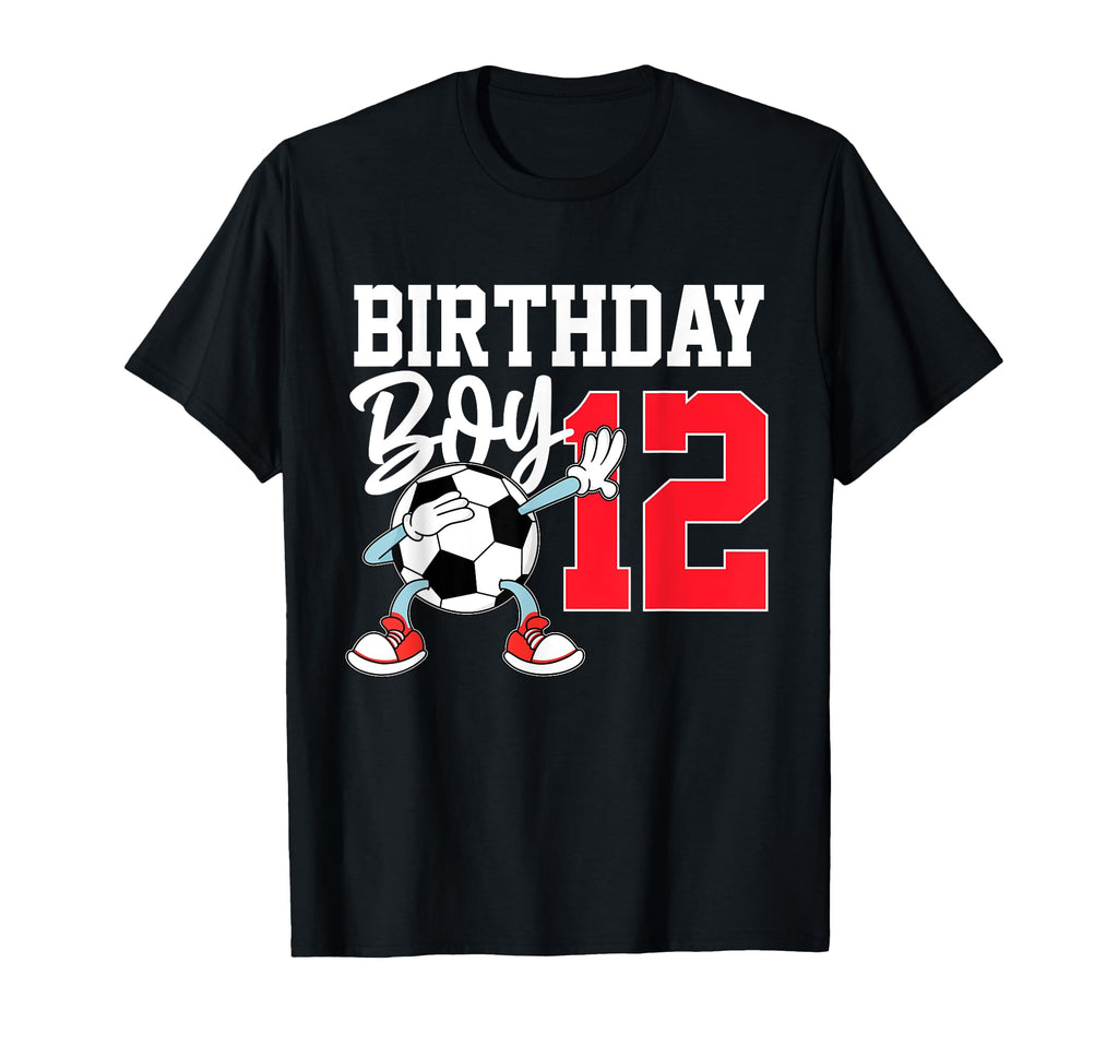 12Th Birthday Football Soccer 12 Year T-Shirt - Graphic Print for Adults
