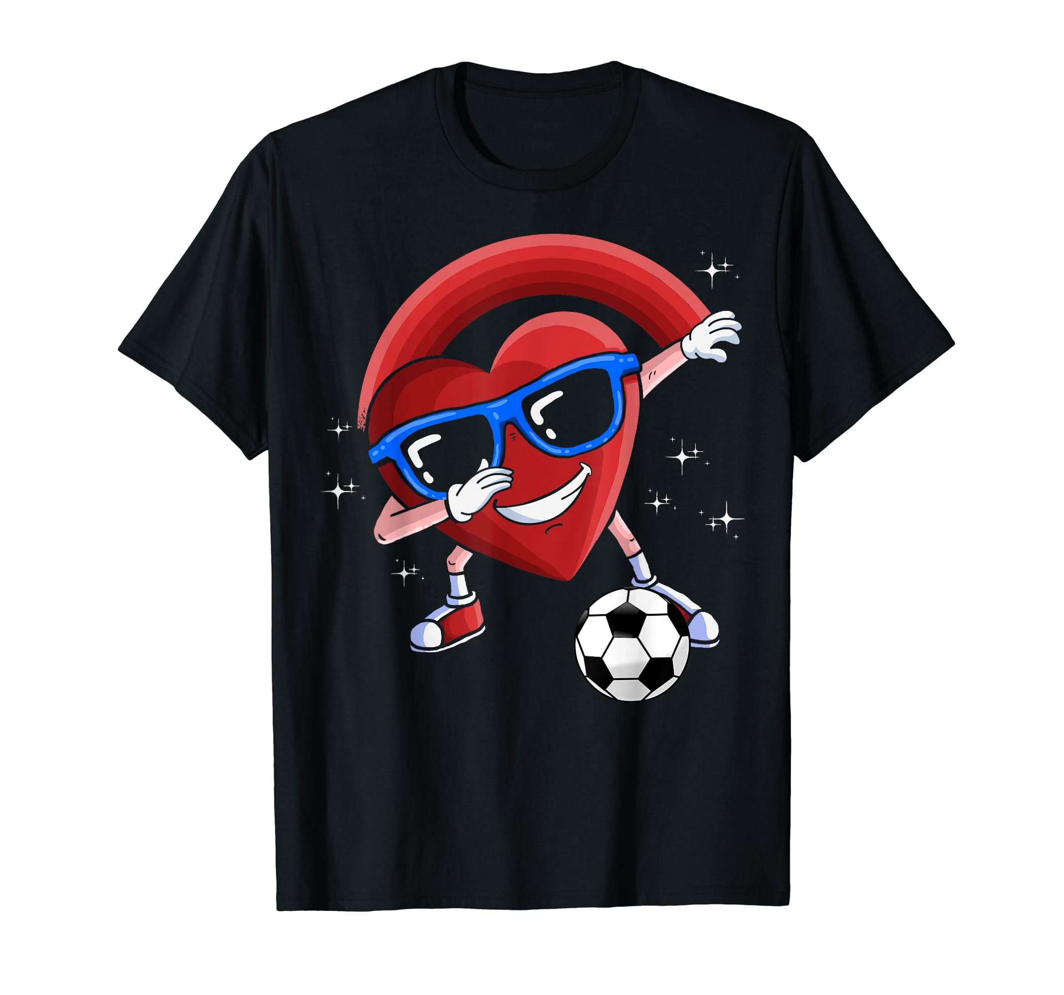 Dabbing Heart Dab Valentines Day T-Shirt - Minimalist Print Men Women
