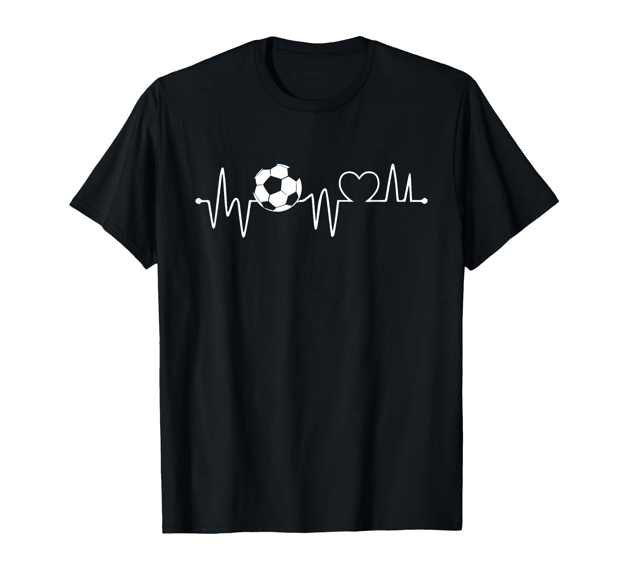 Soccer Heartbeat Soccer Ball T-Shirt - Fun Novelty Design Men Women