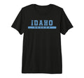 Idaho Soccer Sky Blue Text Tri Blend T-Shirt - Casual Everyday Wear Unisex