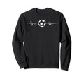 Soccer Heartbeat Soccer Lover Sweatshirt - Minimalist Print for Adults