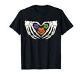 Funny Soccer Halloween Skeleton Hands T-Shirt - Minimalist Print Men Women