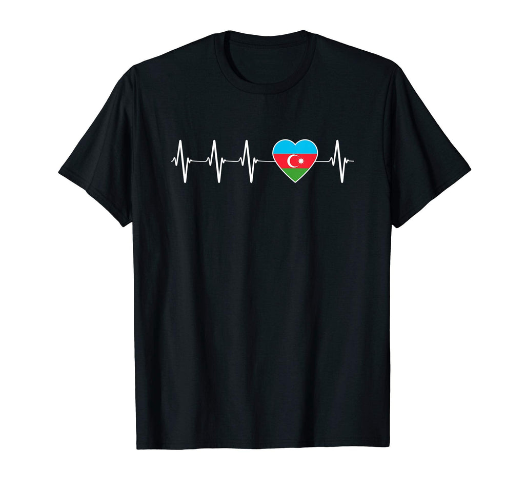 Azerbaijani Heartbeat I Love Azerbaijan T-Shirt - Unique Graphic Men Women