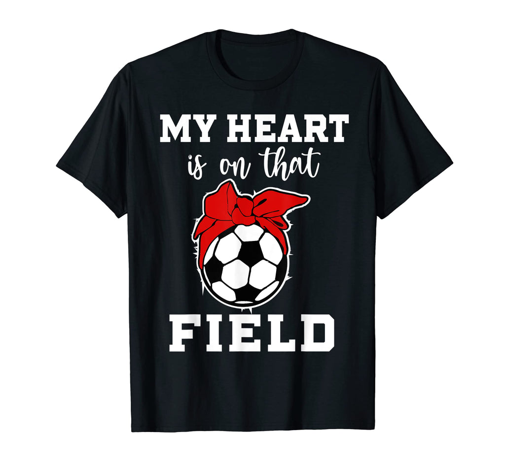 Leopard My Heart Is That Field Soccer T-Shirt - Streetwear Style Unisex