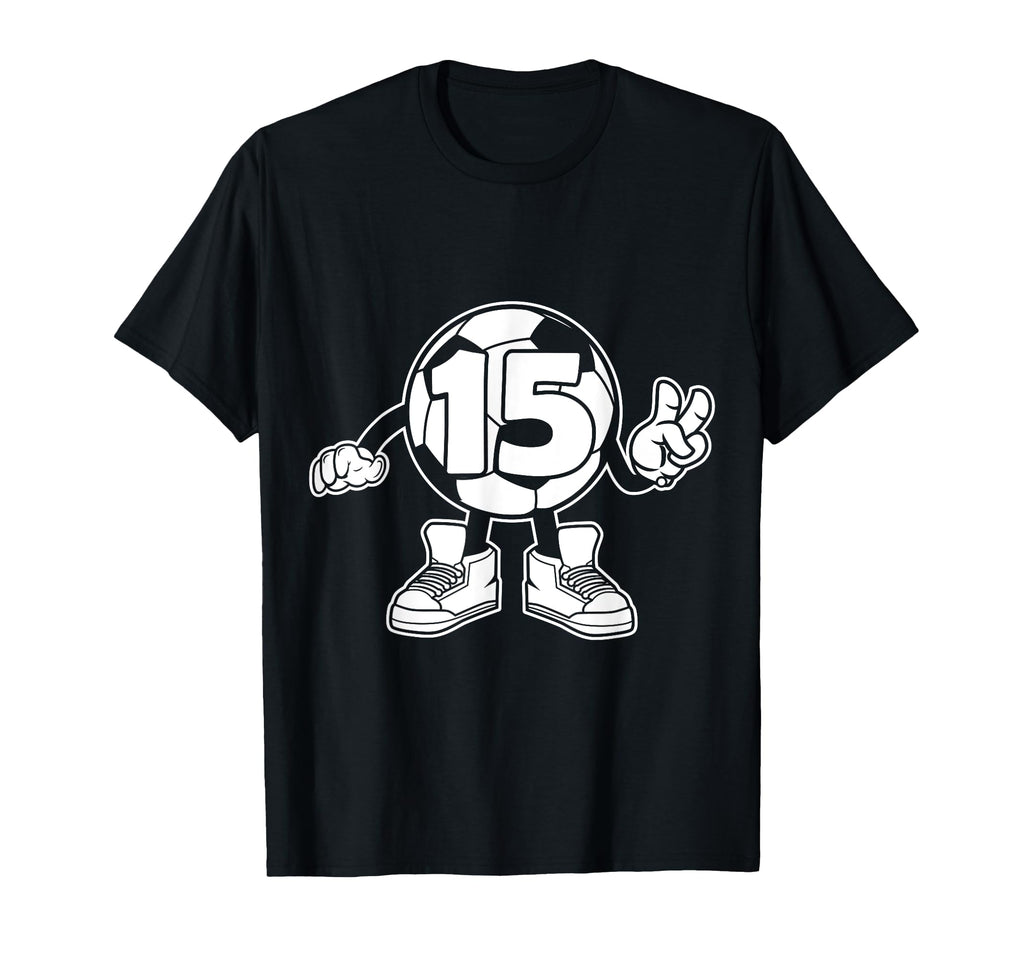 Number 15 Soccer 15Th Birthday T-Shirt - Graphic Print for Adults