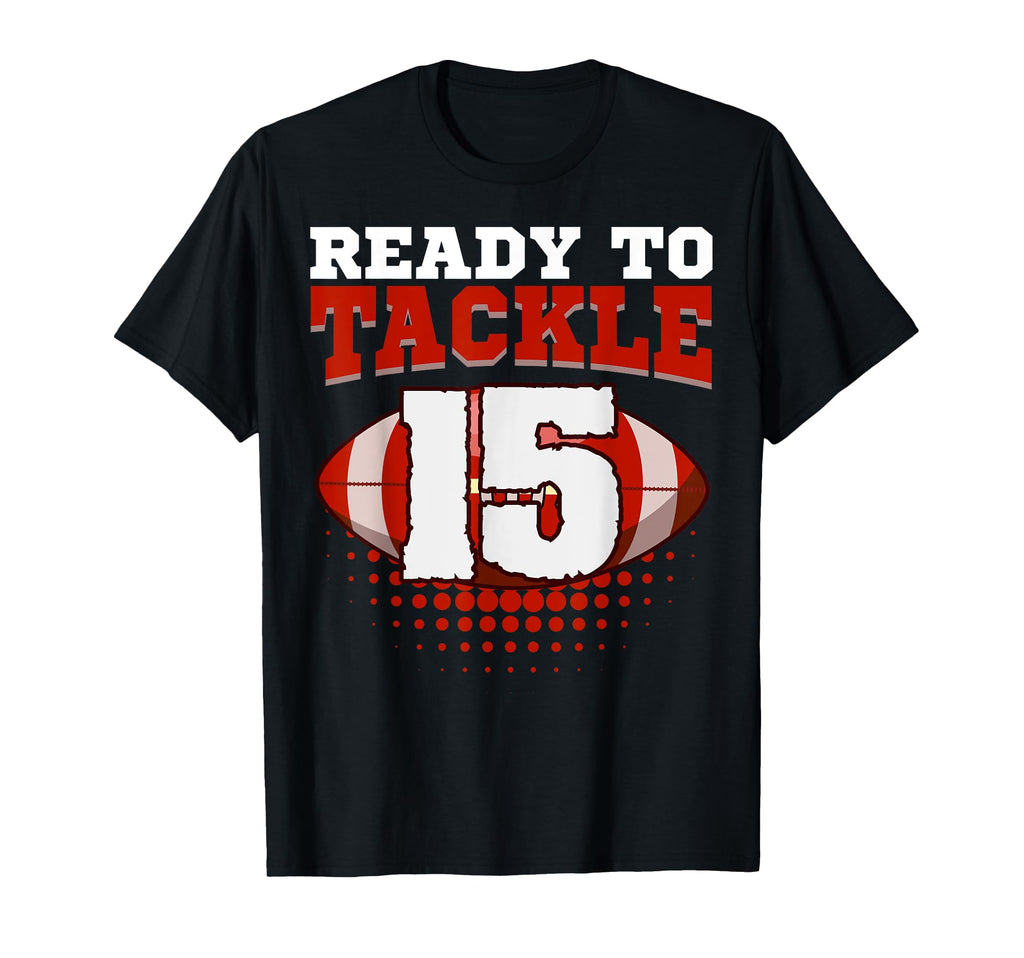 Football 15Th Birthday Player T-Shirt - Casual Everyday Wear Men Women