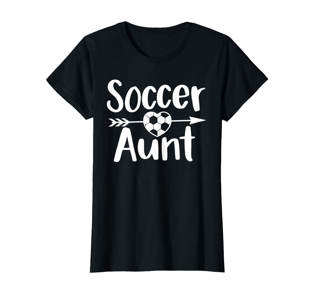 Soccer Aunt Heart Sport Lover Auntie T-Shirt - Minimalist Print for Adults