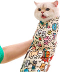 MANON ROSA Cat Grooming Wrap – Self-Adherent Anti-Scratch Swaddle Restraint Bag for Nail Cutting, Medication, Multifunctional Care - Calm Cozy Burrito Papoose Pet Magic Blanket (M (Within 9.9lbs))