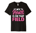 Soccer Player Heart Is Field T-Shirt - Graphic Print Unisex