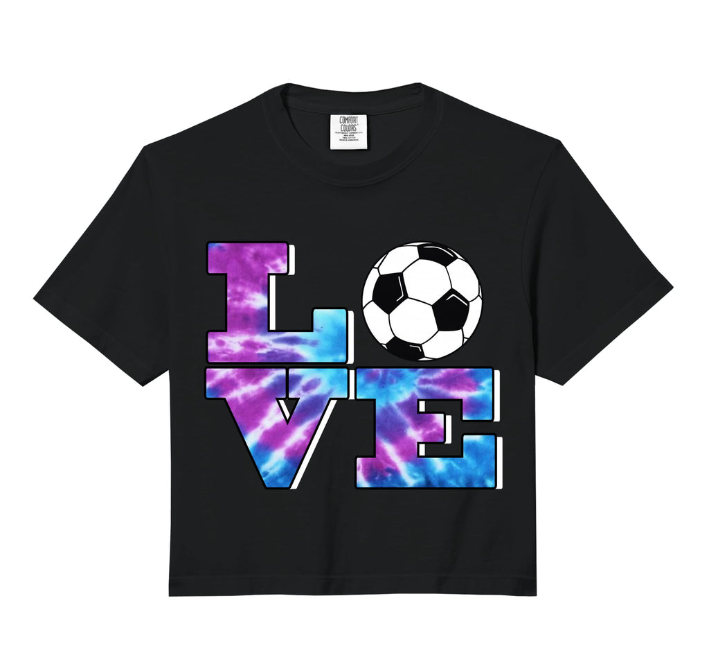 Soccer Tie Dye Big Love Purple Hoodie - Casual Everyday Wear Men Women