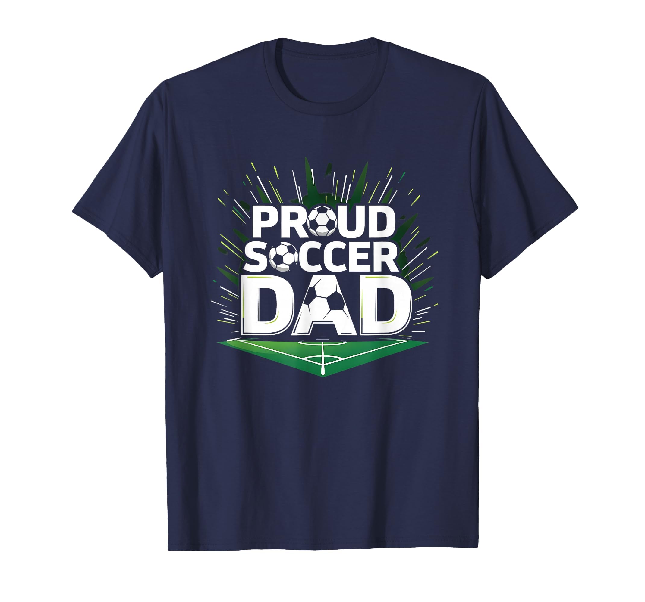 Proud Soccer Dad Cheering Sideline T-Shirt - Novelty Apparel for Adults