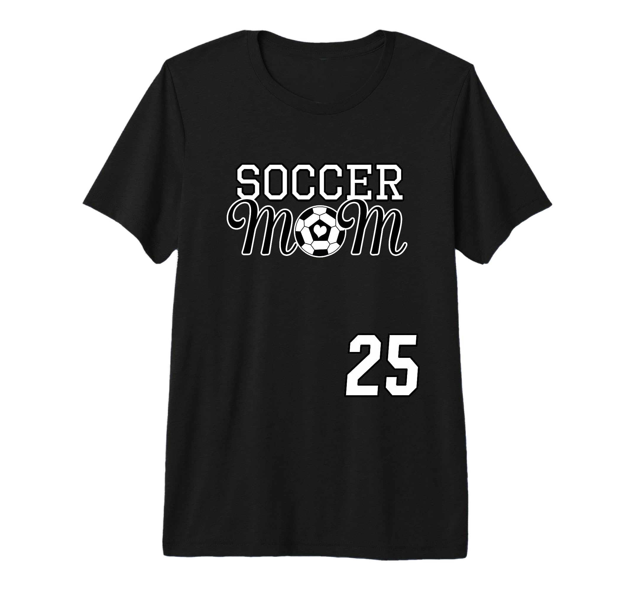 Number 25 Soccer Mom Mothers Day 25 Player T-Shirt - Unique Graphic Unisex