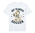Off To Watch Soccer Mom Goose Drinking T-Shirt - Trendy Graphic for Adults