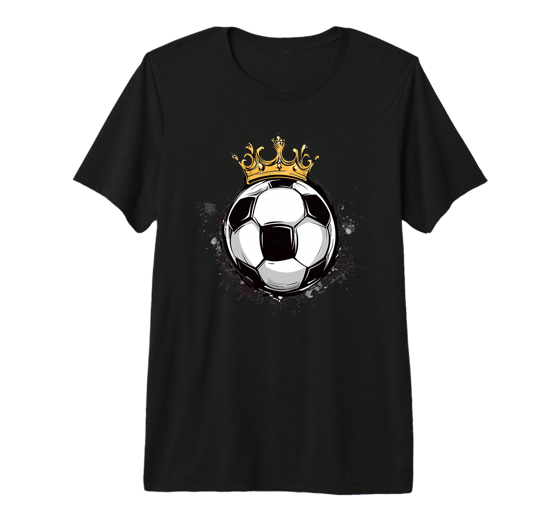 Soccer Royalty Crowned Ball And Tri T-Shirt - Novelty Apparel for Adults