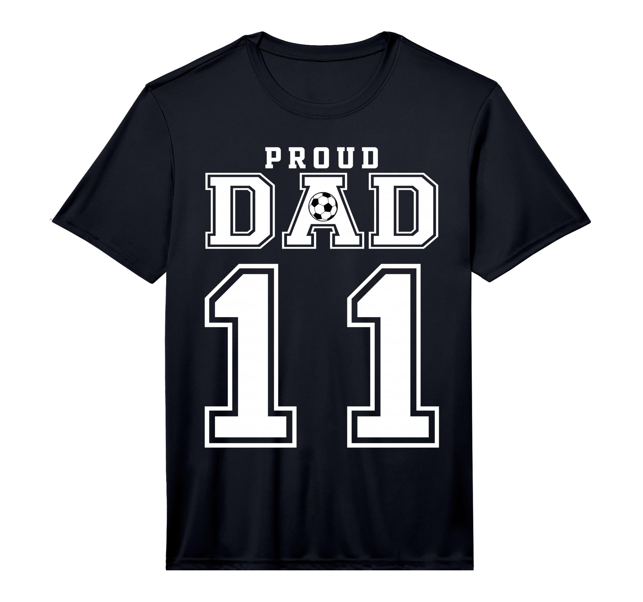 Number 11 Custom Proud Soccer Futbol Dad T-Shirt - Unique Graphic Unisex