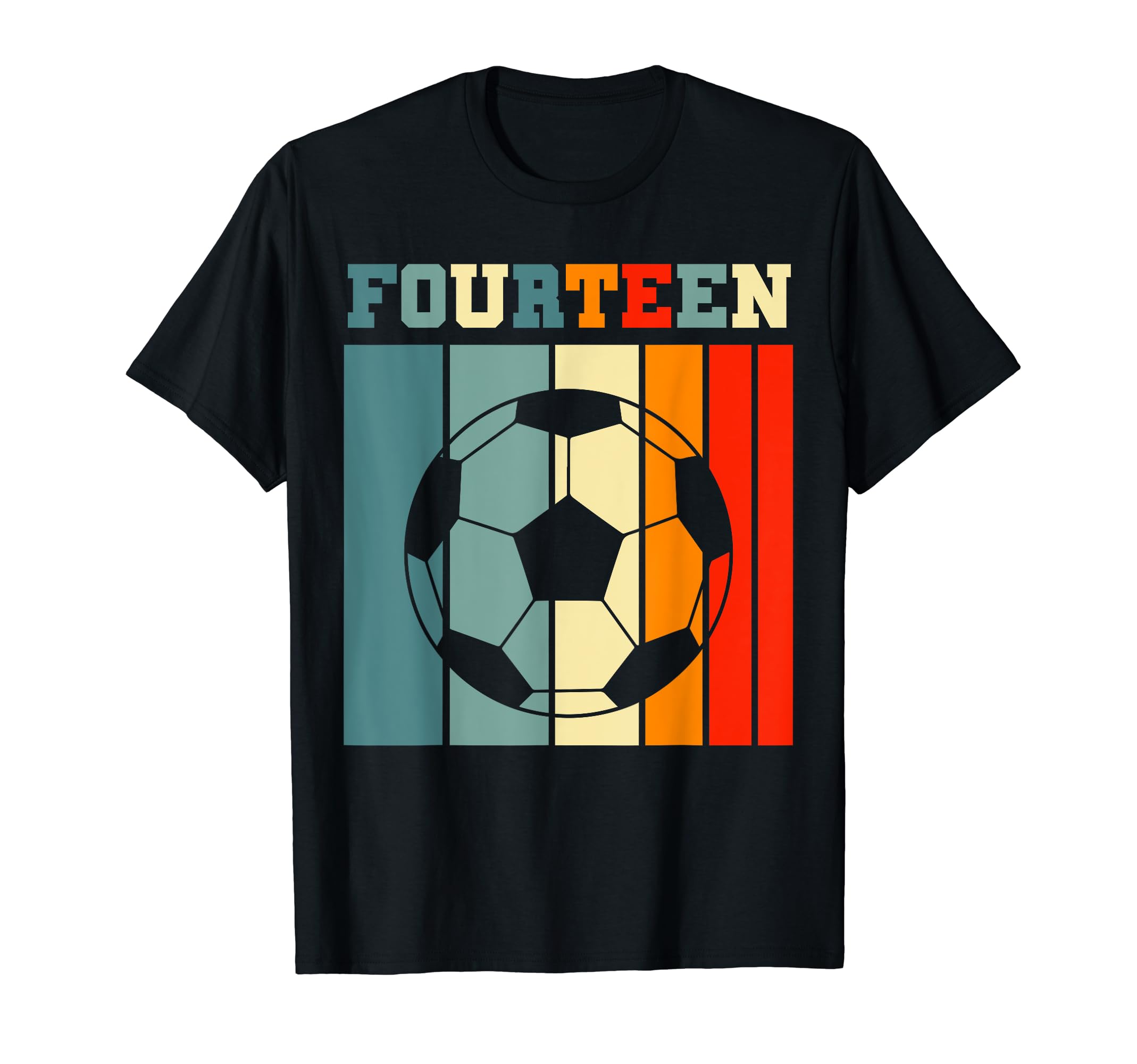 Fourteen 14Th Soccer Birthday Party T-Shirt - Aesthetic Graphic for Adults