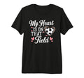 My Heart Is That Field Soccer Mom Tri Blend T-Shirt - Graphic Print Unisex