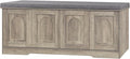 DINZI LVJ Shoe Bench, Entryway Storage Bench with Doors, Cushion, 2-Tier Shoe Rack with 8-Cubby, 47.2”L x 13.8”W Shoe Organizer Cabinet, Adjustable Shelf, Living Room, Bedroom, Gray Wash