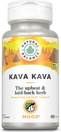 Natural Balance Kava Kava Root Extract, 60 Vegetarian Capsules — Herbal Relaxation Support
