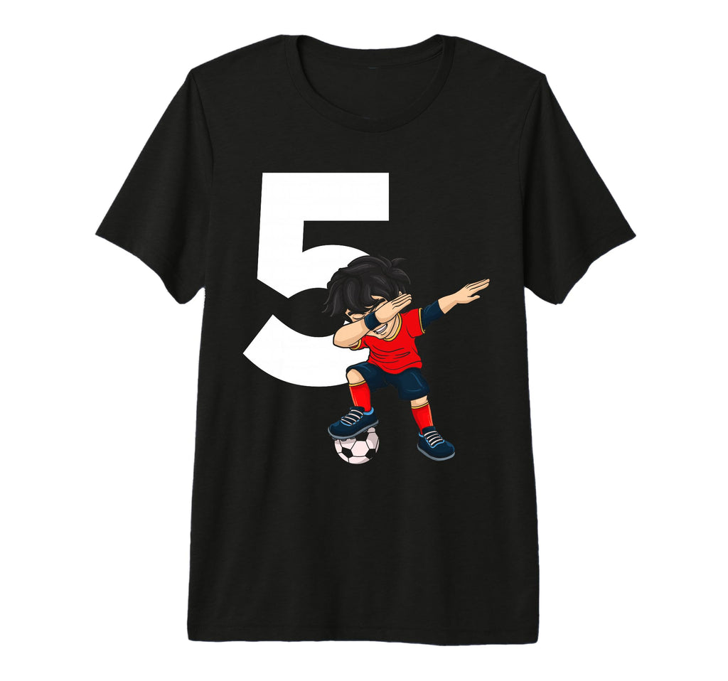 5 Soccer Birthday Gift Soccer Fan T-Shirt - Minimalist Print for Adults