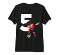 5 Soccer Birthday Gift Soccer Fan T-Shirt - Minimalist Print for Adults