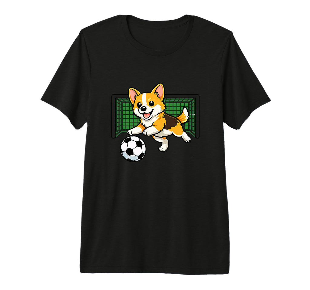 Goalkeeper Puppy Pembrokes Welsh Corgis T-Shirt - Unique Graphic Unisex