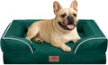 Comfort Expression Small Dog Beds Waterproof Orthopedic Foam Dog Sofa Beds for Medium Dogs Comfy Pet Bed with Washable Removable Cover & Non-Slip Bottom(Small,Emerald)