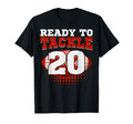 Football 20Th Birthday Player Tackle T-Shirt - Unique Graphic Men Women