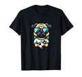 Pug Dog Soccer Player Champion Fan T-Shirt - Streetwear Style for Adults