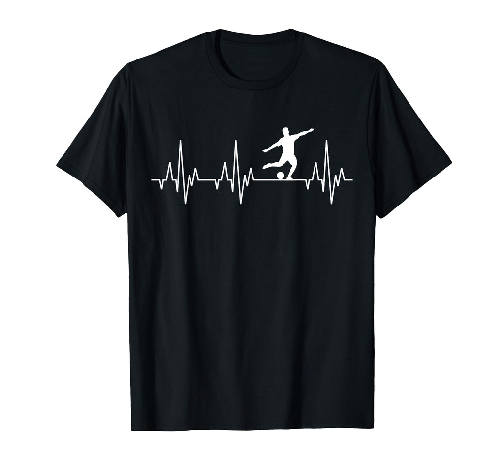Soccer Player Heartbeat Funny T-Shirt - Unique Graphic Unisex
