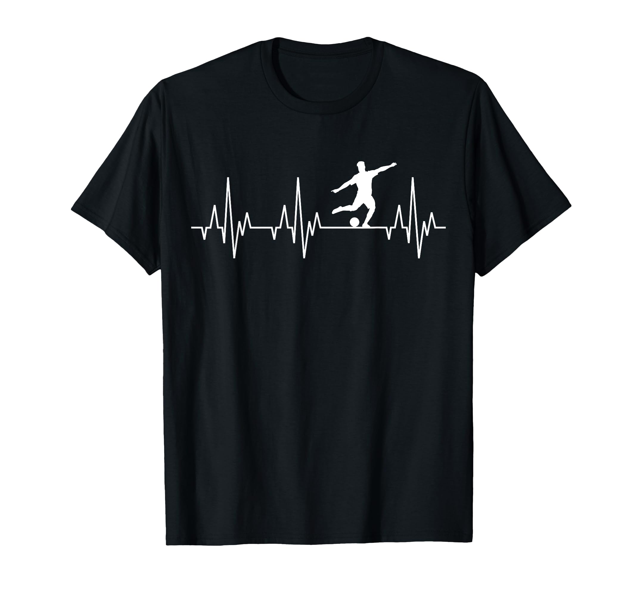 Soccer Player Heartbeat Funny T-Shirt - Unique Graphic Unisex