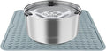 3L Large Capacity Stinless Steel Dog Water Bowl and Waterproof Silicone Dog Food Tray, Slow Down Drinking Pet Water Bowl