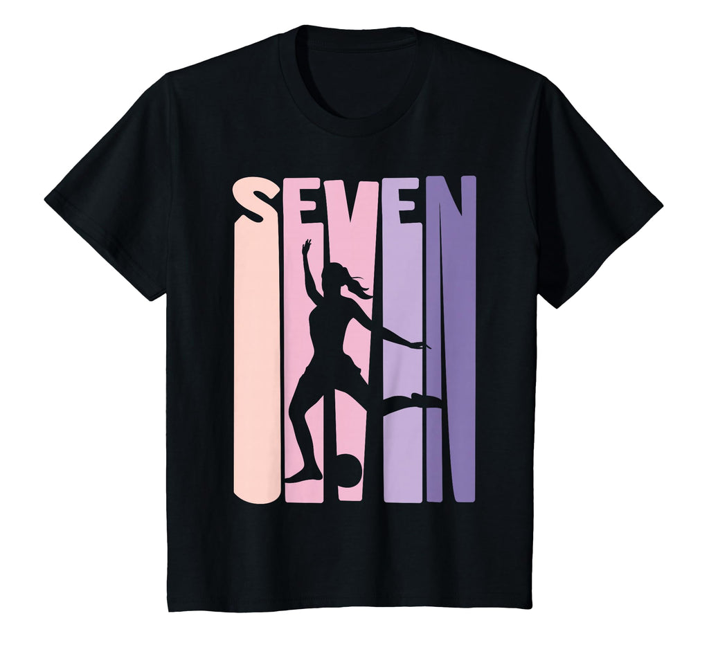 7 Years Soccer Gift 7Th Birthday T-Shirt - Custom Art Print for Adults