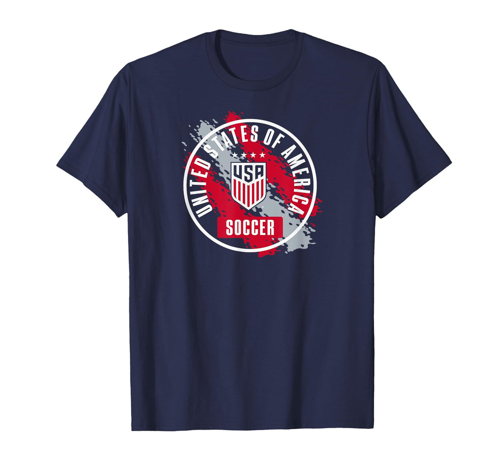 Usa Soccer Paint Navy Uswnt T-Shirt - Aesthetic Graphic Men Women